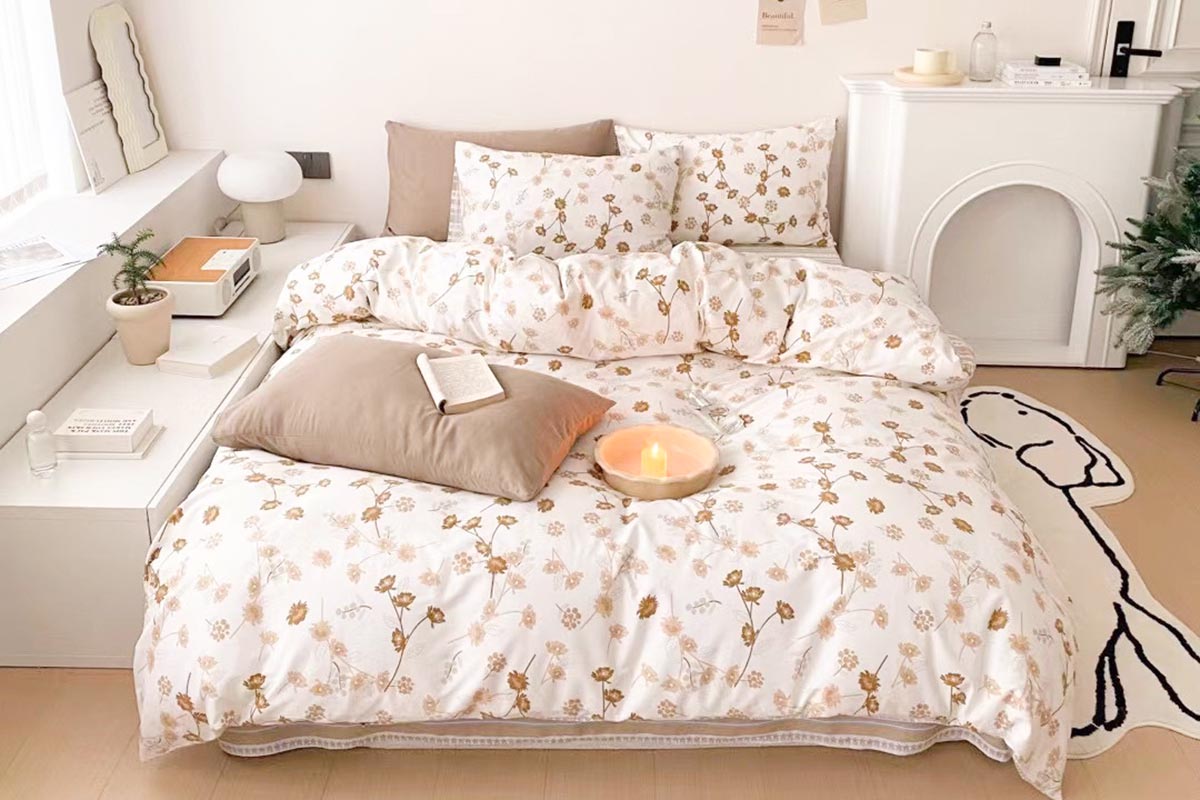 Chăn ga cotton nhập Hàn thường không có gối ôm và size dày >25cm