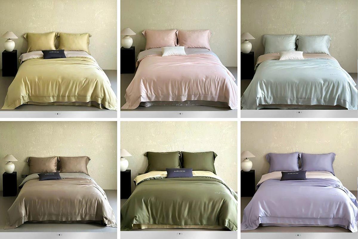 Vải tencel đa dạng màu trơn đẹp mắt.