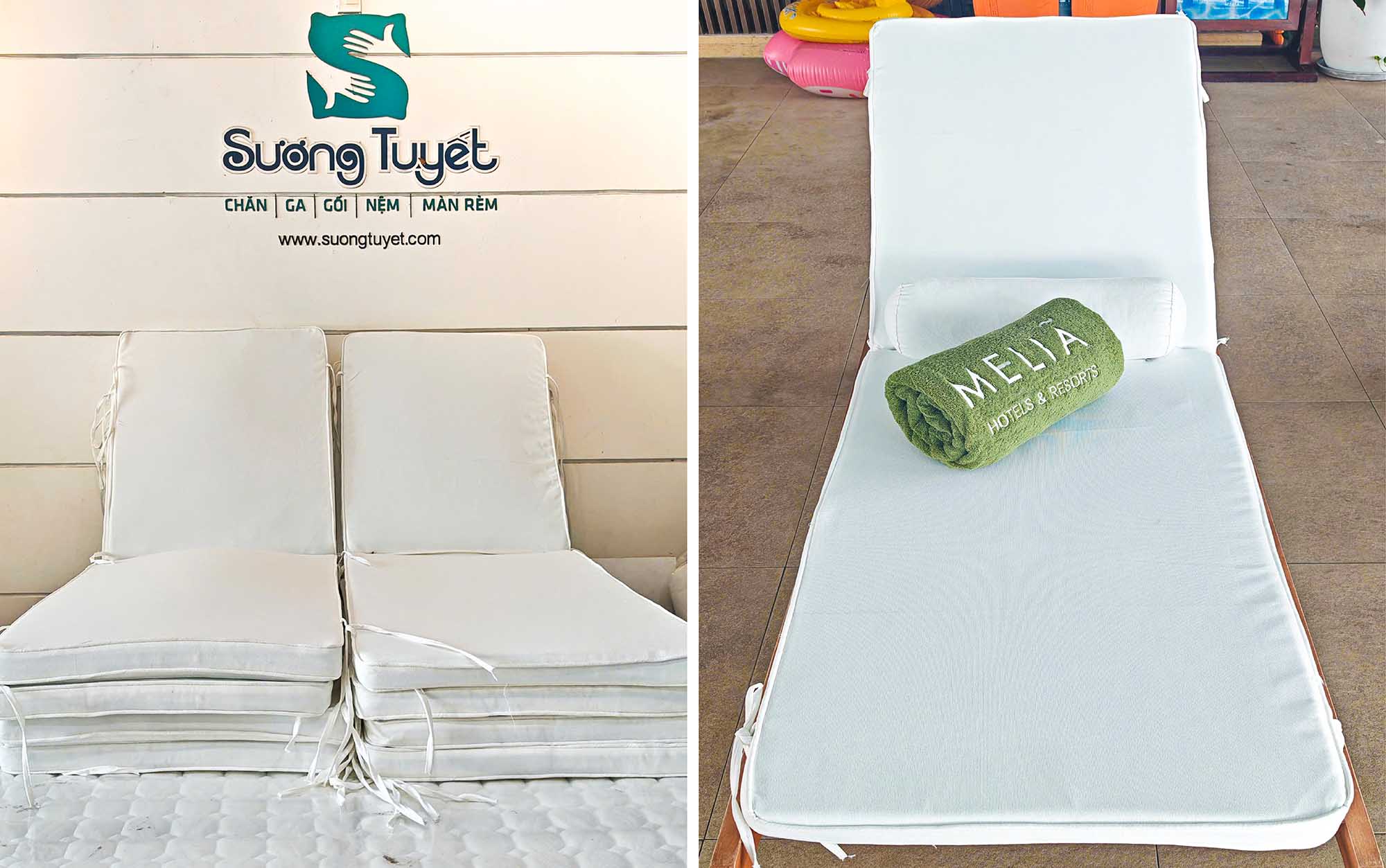 Chất liệu của nệm là vỏ chống thấm, nệm mousse D40.