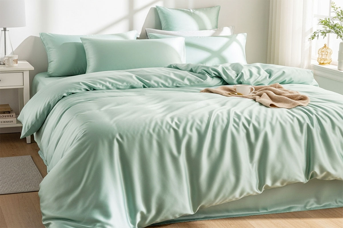 Ưu điểm lớn nhất của chăn ga lụa mát an toàn sức khỏe và mát mẻ tuyệt đối.