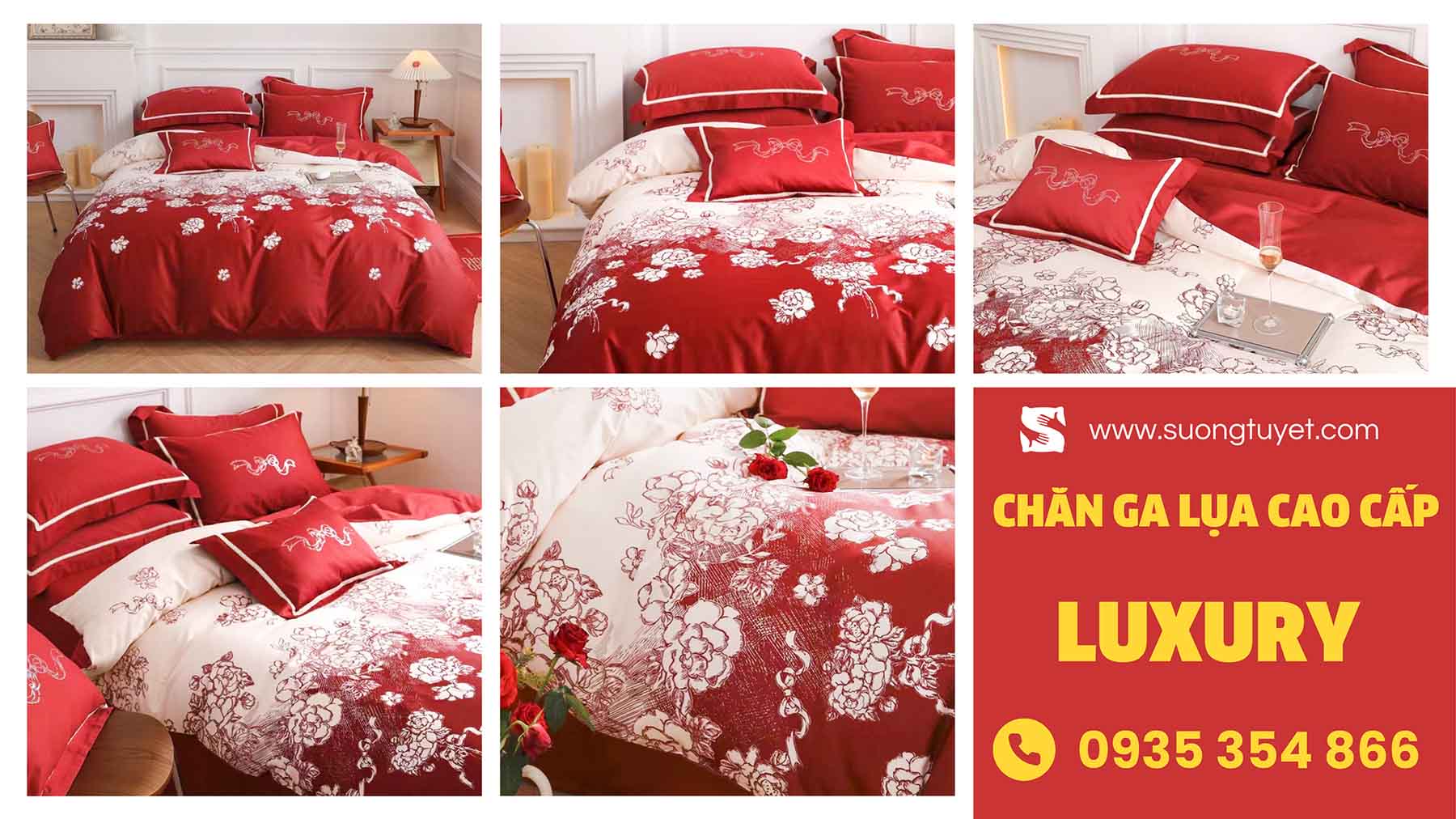 Bộ chăn ga Luxury chần chỉ đẹp mắt.