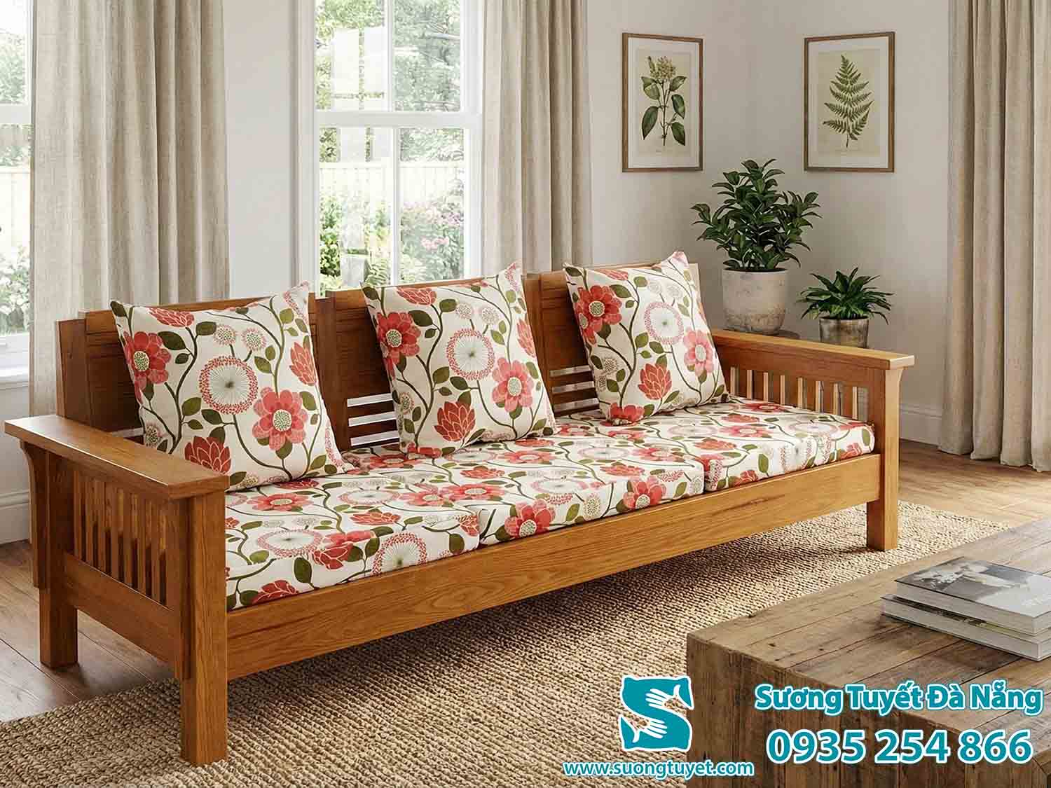 Mẫu nệm ghế hoa văn hiện đại làm bừng sáng cả căn phòng.