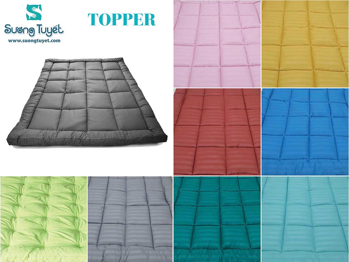Các loại topper trôi nổi nóng, độ bền kém, giữ ẩm lâu.