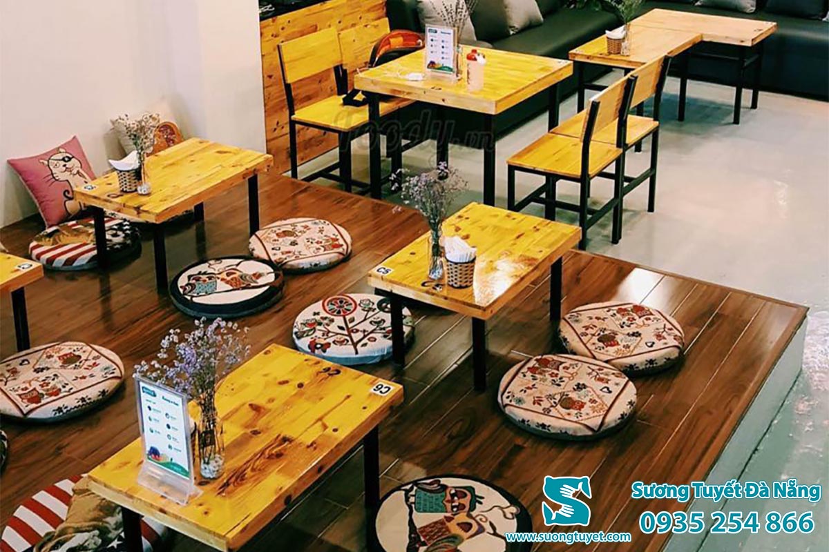 Nệm lót ngồi bệt là sản phẩm ưa thích của các tiệm bánh, quán trà sữa