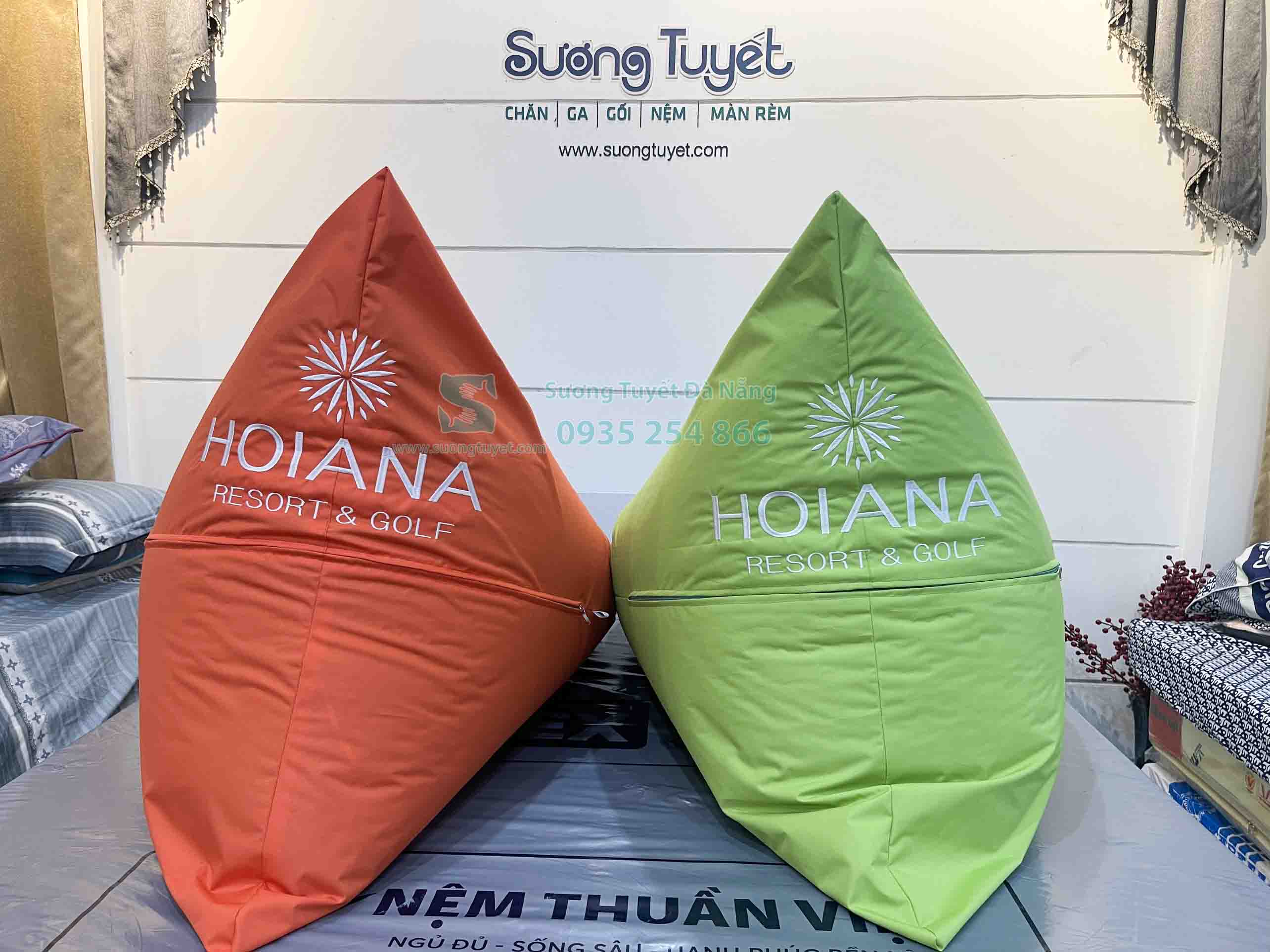 Những chiếc ghế lười có thể in logo theo thương hiệu.