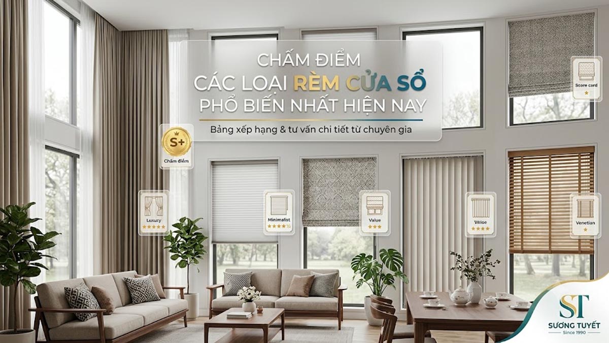Chấm Điểm Các Loại Rèm Cuốn Phổ Biến Nhất Hiện Nay
