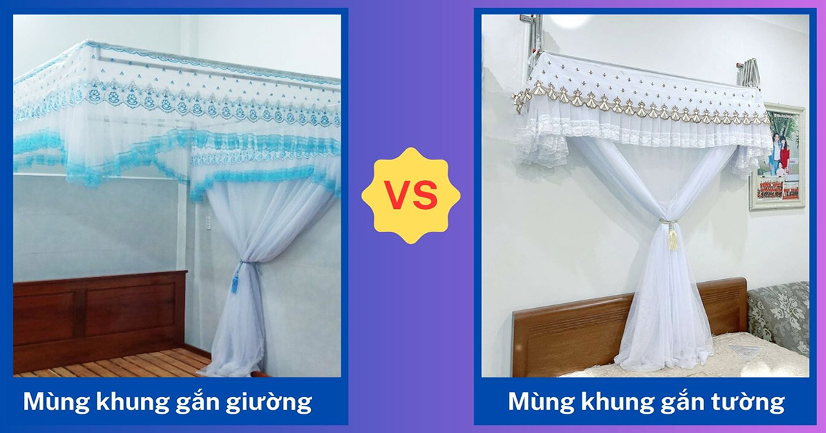 Sự Khác Nhau Giữa Mùng Khung Gắn Tường và Gắn Giường: Nên Chọn Loại Nào Cho Phòng Ngủ 