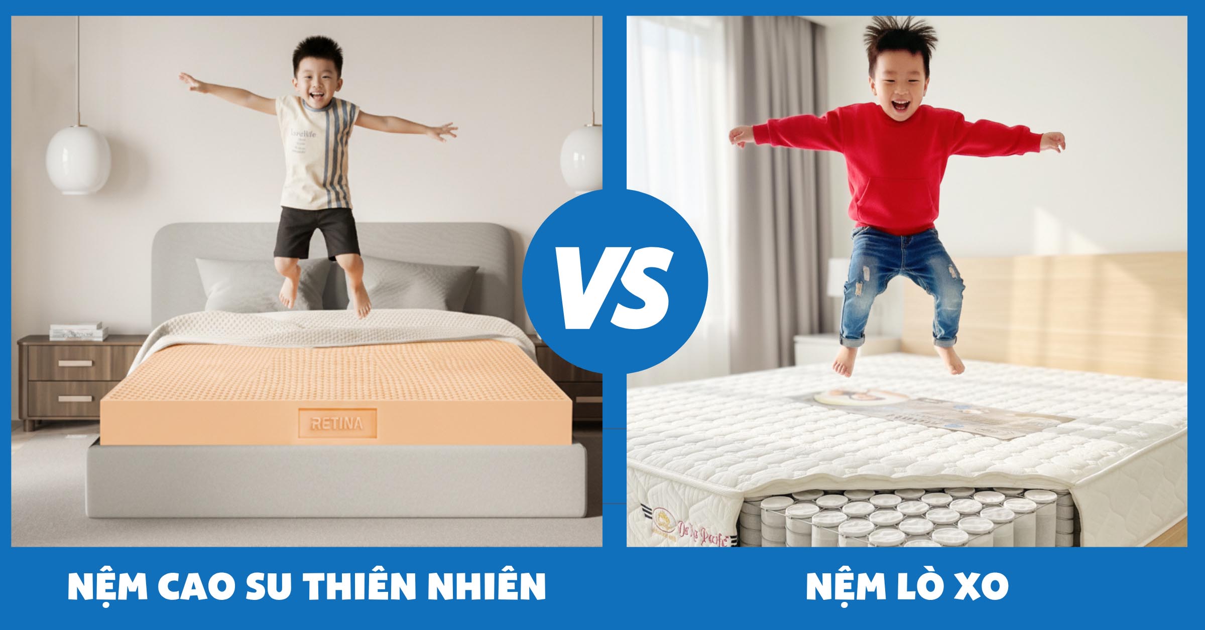 Nệm Lò Xo và Nệm Cao Su Thiên Nhiên: Cuộc Đua Của Hai  Nệm Lò Xo và Nệm Cao Su Thiên Nhiên: Cuộc Đua Của Hai