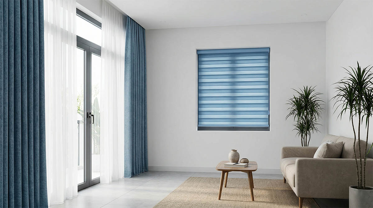 Combo Rèm Vải Cầu Vồng Xanh Lam Đà Nẵng Đẹp