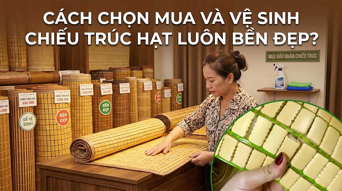 Bí Kíp Chọn Mua Và Vệ Sinh Chiếu Hạt Trúc Luôn Bền Đẹp Như Mới