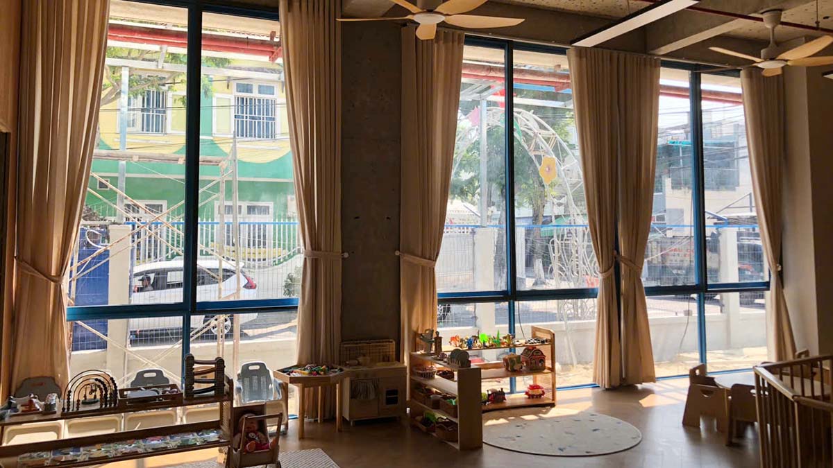 Rèm cửa Đà Nẵng tại Trường Global School - Sương Tuyết thi công chuyên nghiệp