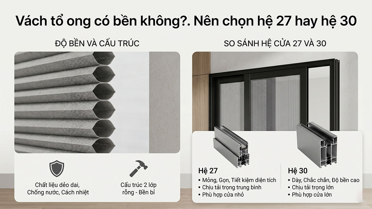 Vách Tổ Ong Có Bền Không?, So Sánh Hệ Khung 27 Và Hệ Khung 30