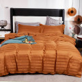 Bộ Chăn Ga Cotton 3F Màu Nâu-016