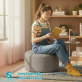 Đôn Ghế Trụ Tròn Ruột Hạt Xốp