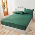 Bộ Chăn Ga Cotton 3F Màu Xanh Lá Cây - 006
