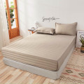 Bộ Chăn Ga Cotton 3F Màu Be- 008
