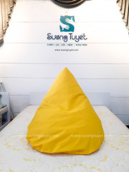 Ghế Lười Hạt Xốp Giọt Nước Màu Vàng - GL008