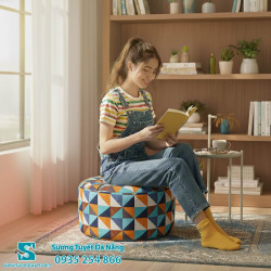 Đôn Ghế Trụ Tròn Ruột Hạt Xốp - TT002