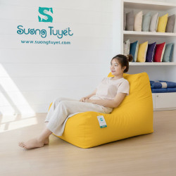 Ghế Lười Hạt Xốp Sofa Chữ L Màu Vàng - GL104