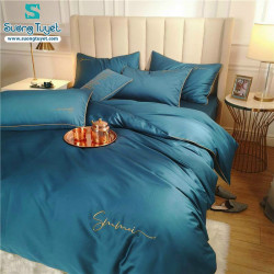 Bộ Chăn Ga Gối Tencel Sumoi Màu Xanh Ngọc  LTC-017