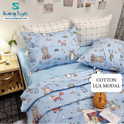Bộ Chăn Ga Gối Cotton Lụa Modal - CLM 28
