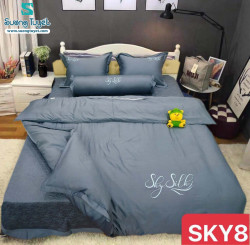 Bộ Chăn Ga Gối Lụa Silk SKY-8