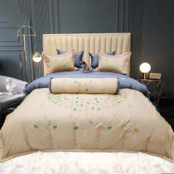 Bộ Chăn Ga Gối Lụa Tơ Tằm Thêu LTT-11