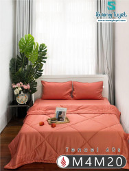 Bộ Chăn Ga Tencel Satin 60S M4M-20- Màu Cam
