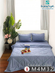 Bộ Chăn Ga Tencel Satin 60S M4M-32- Màu Tía