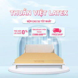 Nệm Cao Su Thiên Nhiên Thuần Việt Latex