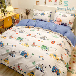 Bộ Chăn Ga Gối Cotton Hàn Quốc Nhập CHQ-57