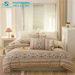 Bộ Chăn Ga Gối Cotton Hàn Quốc Nhập CHQ-029
