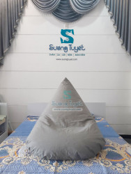 Ghế Lười Hạt Xốp Giọt Nước Màu Xám - GL028