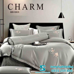 Bộ Chăn Ga Gối Lụa Charm 03