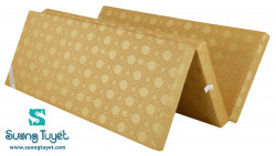 Nệm Bông Ép Kim Cương Titanium Gấp 3 Vải Xốp