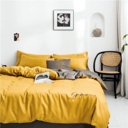 Bộ Chăn Ga Gối Tencel Sumoi Vàng LTC-008